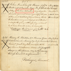 John Franklin entered Eastern State Penitentiary at age 15, he is noted as being of "Indian Extraction" in his record. 