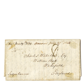 folded letter from 1844