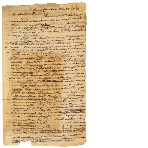 scan of manuscript letter