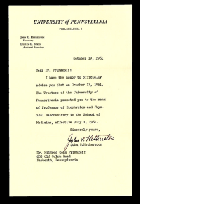 Letter of promotion