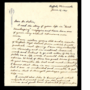 Letter to Florence Sabin