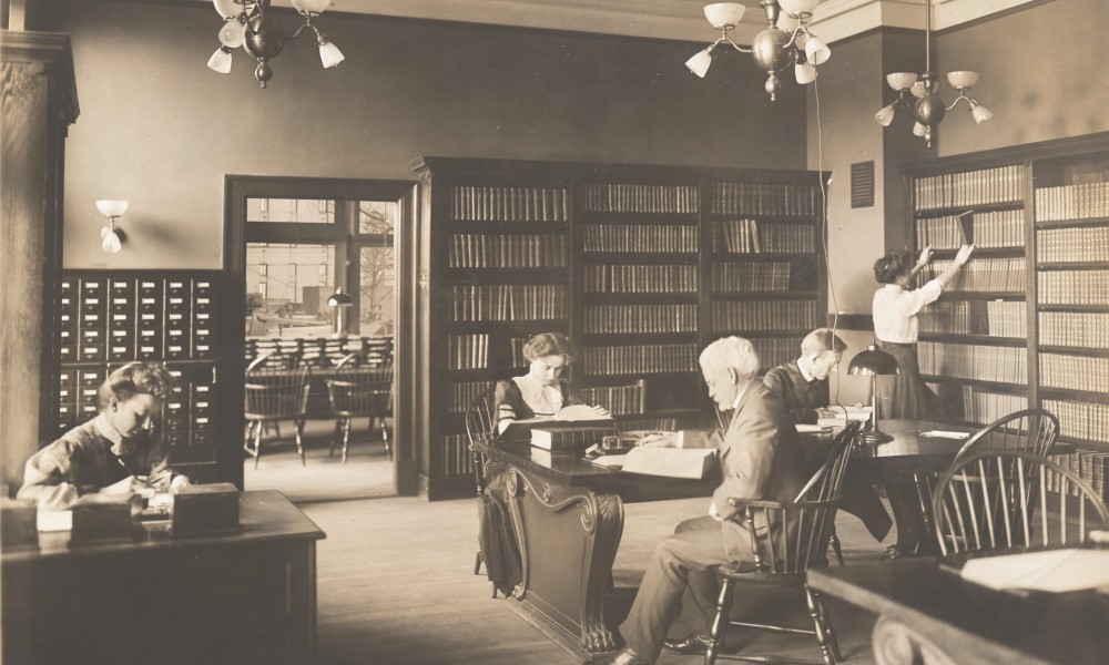 Readers in a reading room