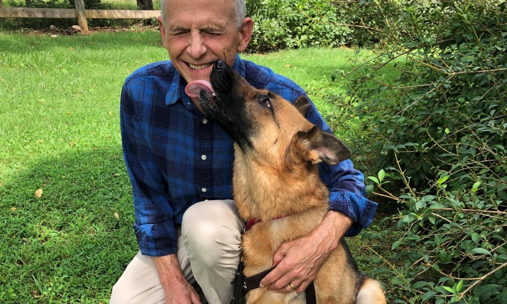 David Tatel and his German Shepherd guide dog, Vixen