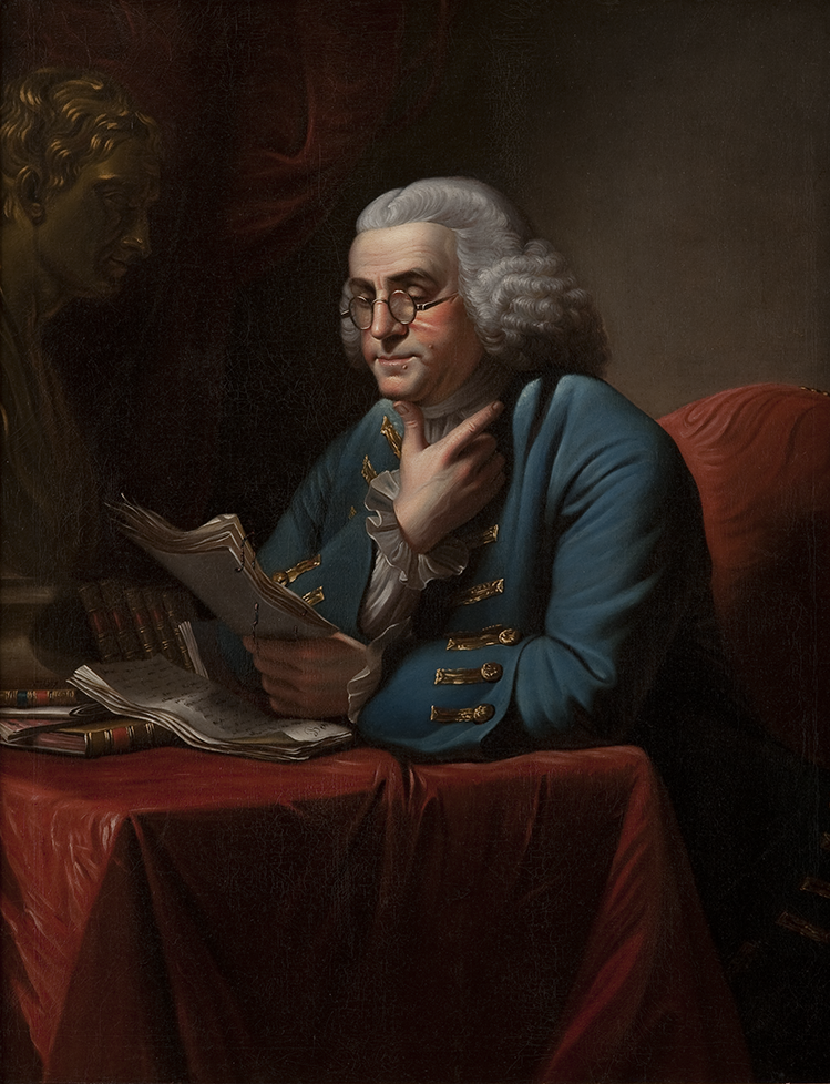 Charles Willson Peale portrait of Benjamin Franklin