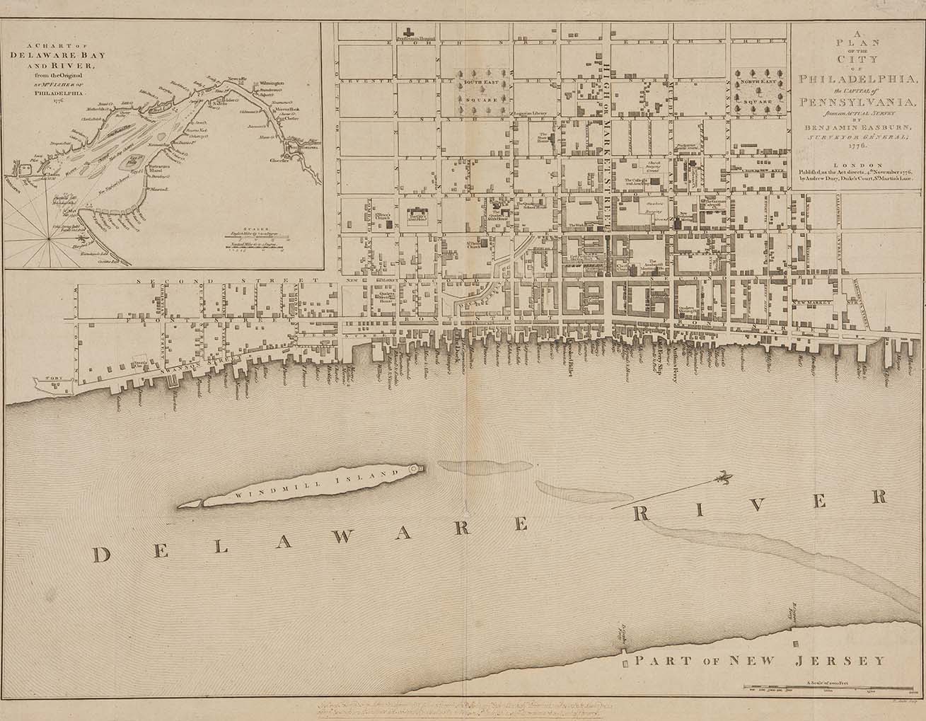 Map of the Easburn Plan of Philadelphia