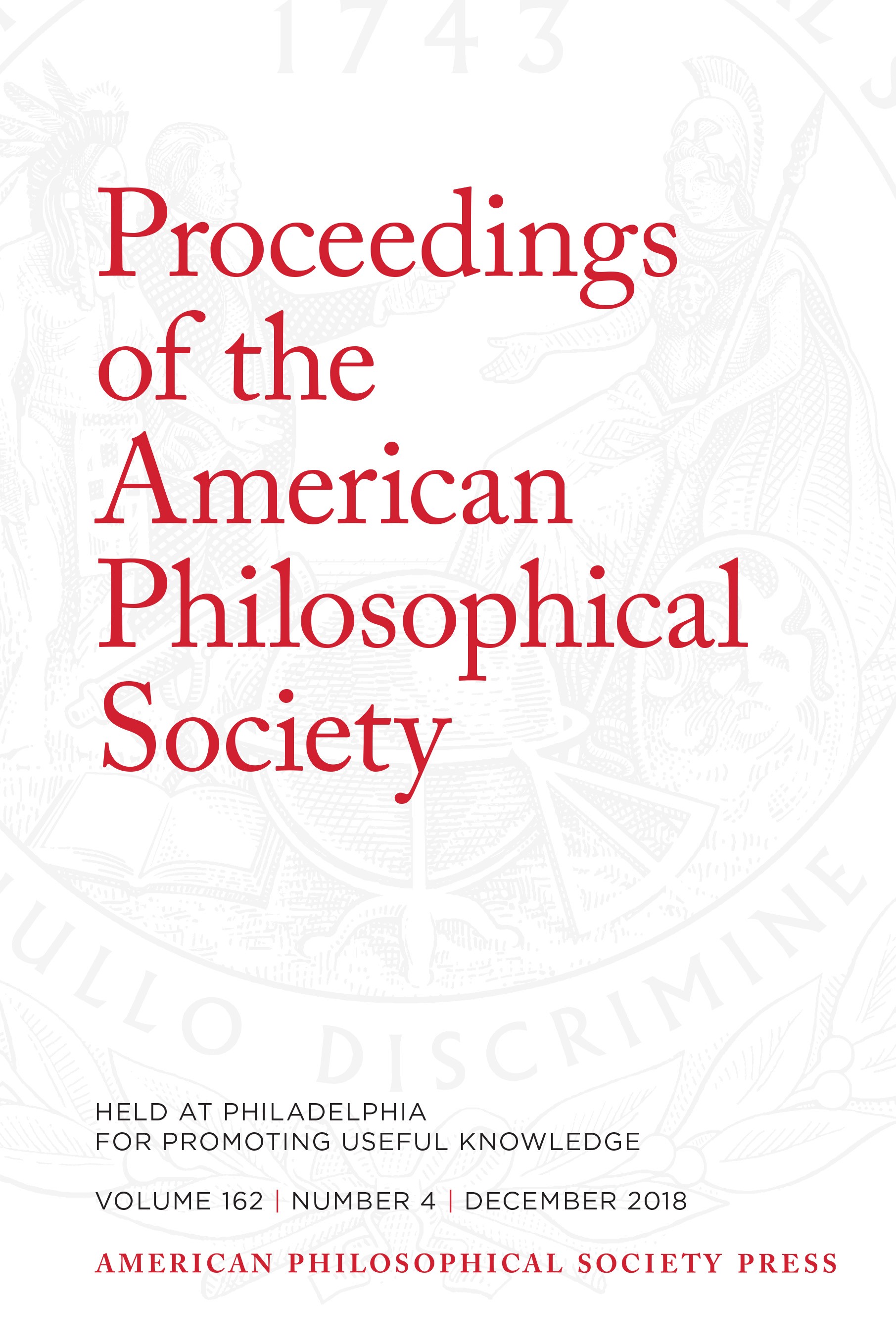 Proceedings Volume 162: Number 4 Cover