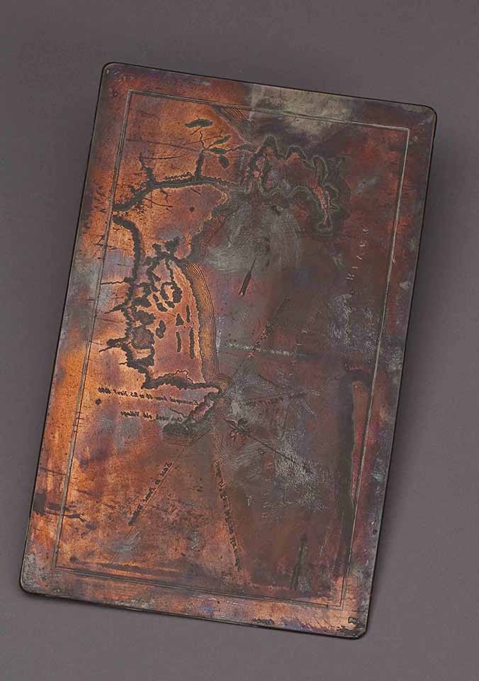 Copper Plate for a Lewis and Clark Map 