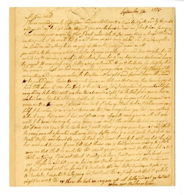 Letter from Deborah Franklin