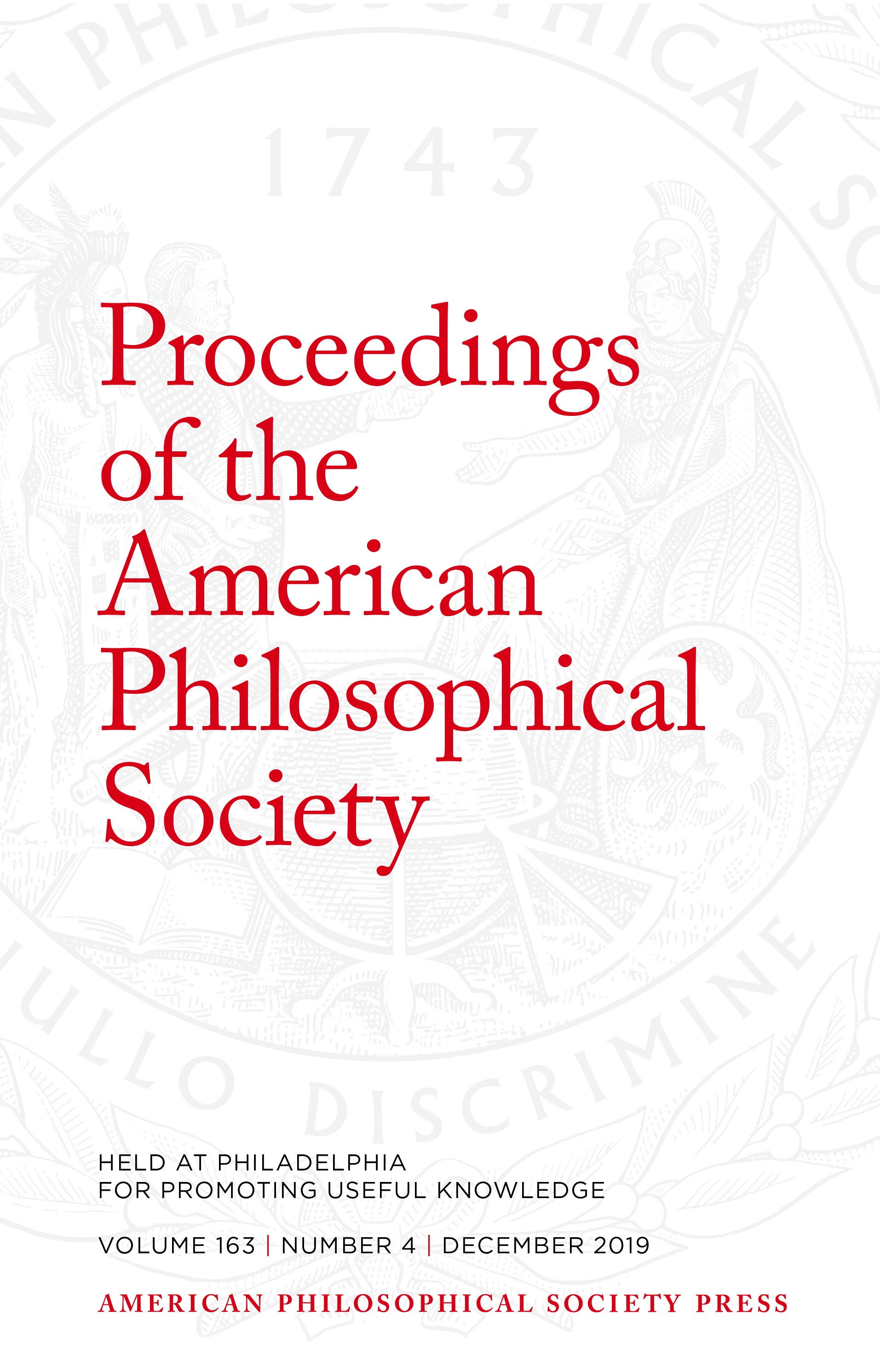 Proceedings Volume 163: Number 4 Cover