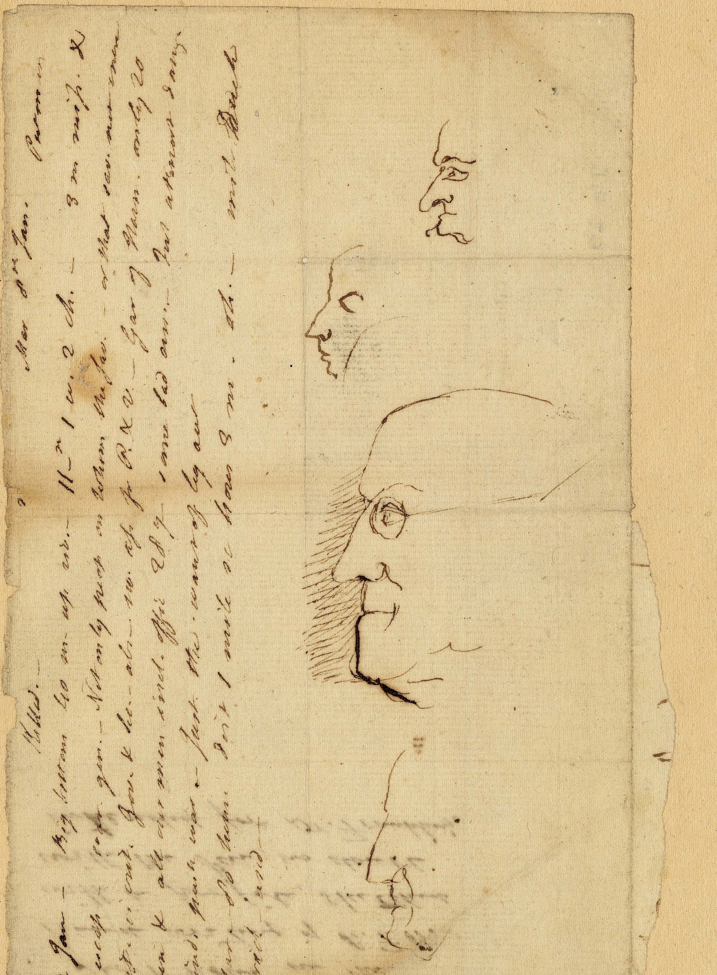 sketch of Franklin's face 
