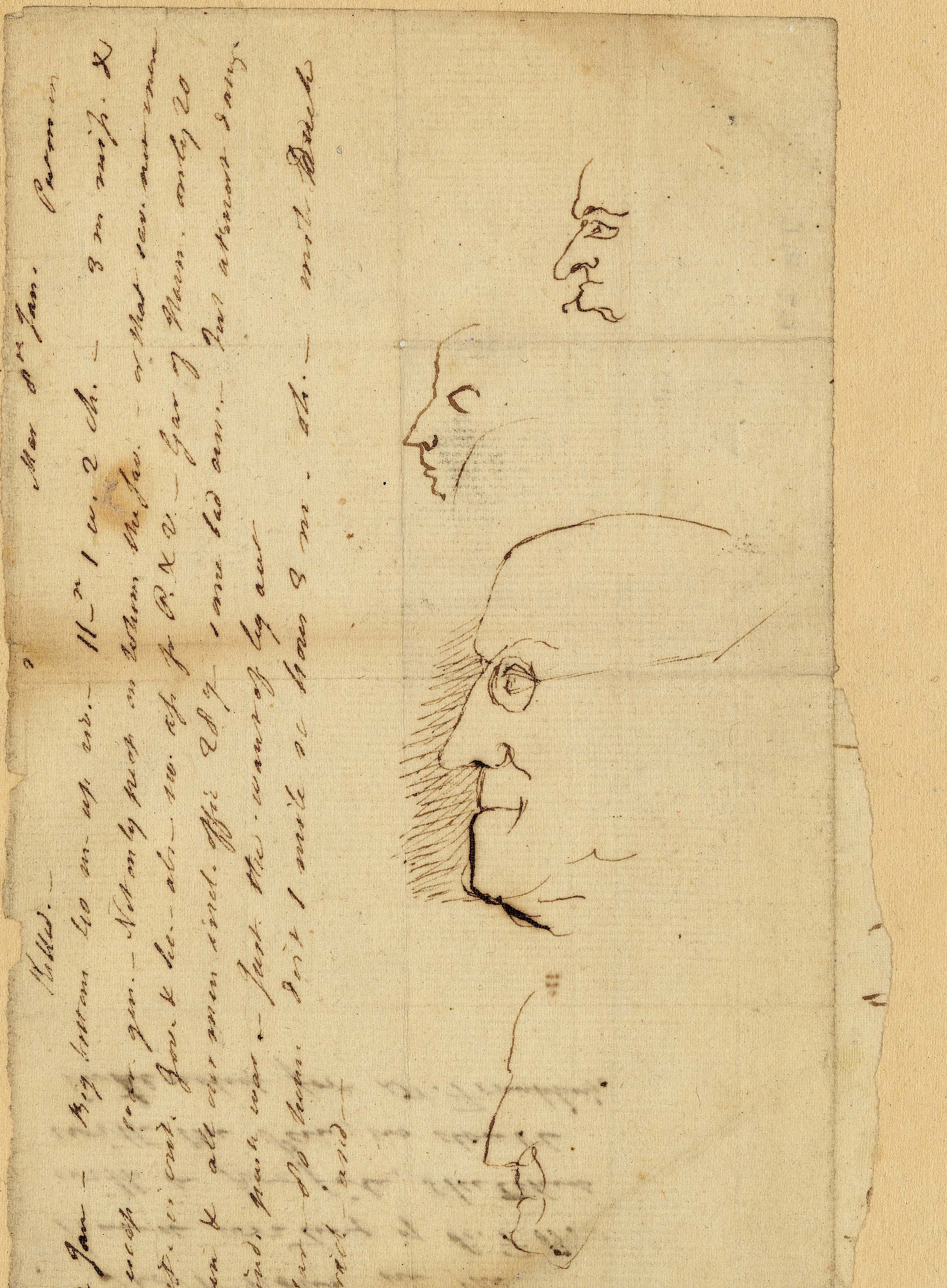 sketch of Franklin's face