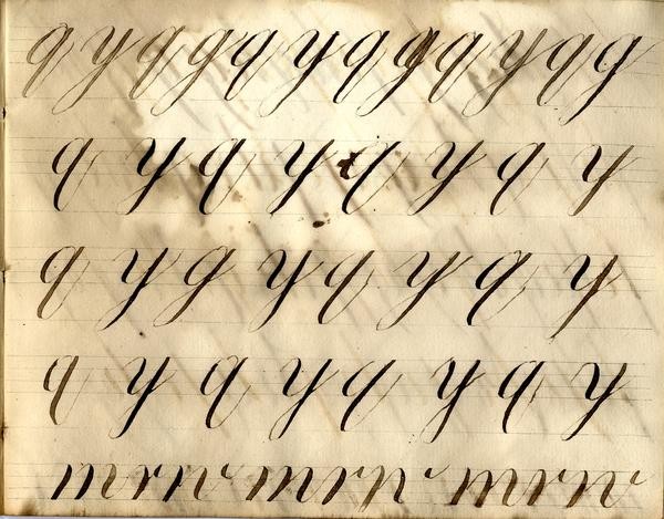 A page of cursive handwriting