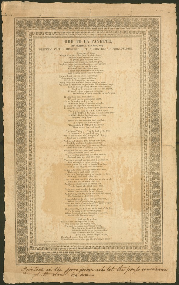 ode to lafayette