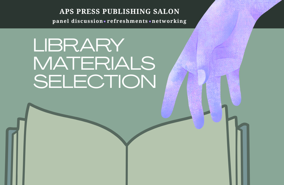 graphic of a hand reaching for a book with the event title