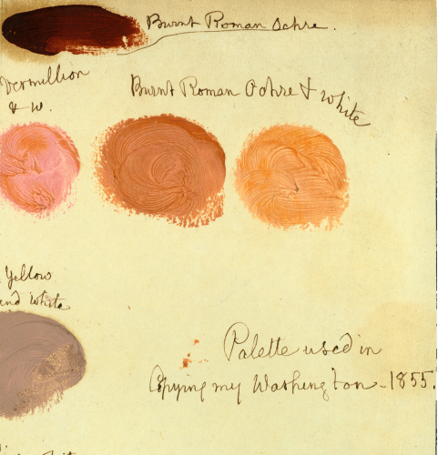 Paint Palette, Rembrandt Peale, detail