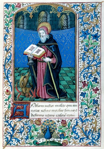 Saint Anthony Abbot, Detmar Basse Müller Book of Hours, circa 1475