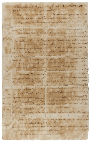 "Declaration of Independence", Jefferson, Declaration