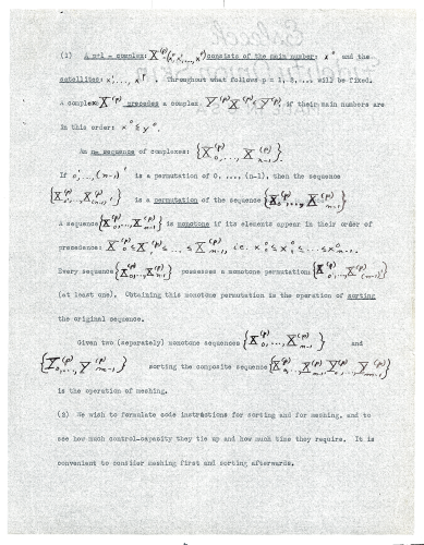 First Stored Computer Program, page 1