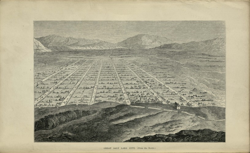 aerial view of Salt Lake City (drawing)