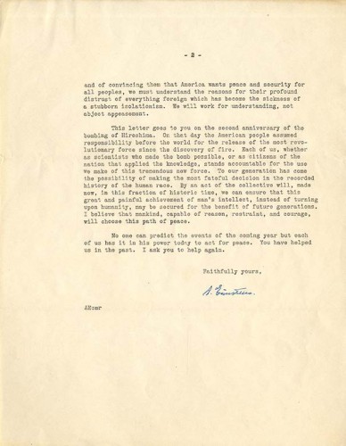 black typewritten text with signature on beige paper