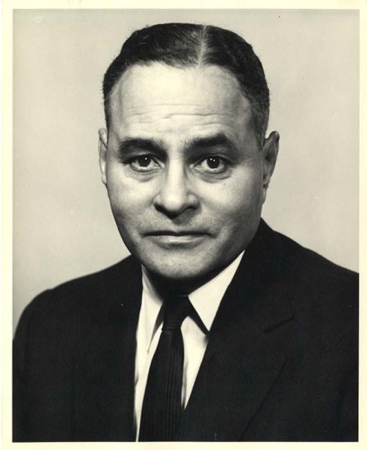 black and white photograph of a man (Ralph Bunche)