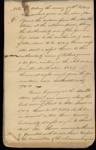 additional page from Robert Brooke's surveyor's notebook