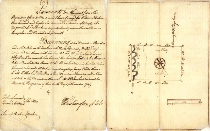 George Washington Survey for William Baker