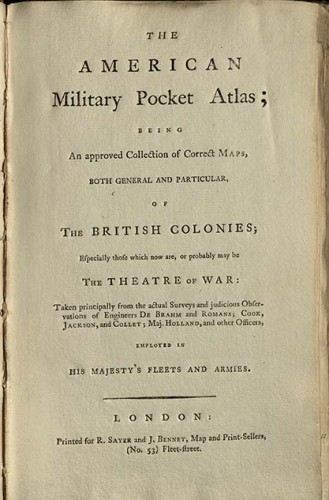 Title page from The American Military Pocket Atlas