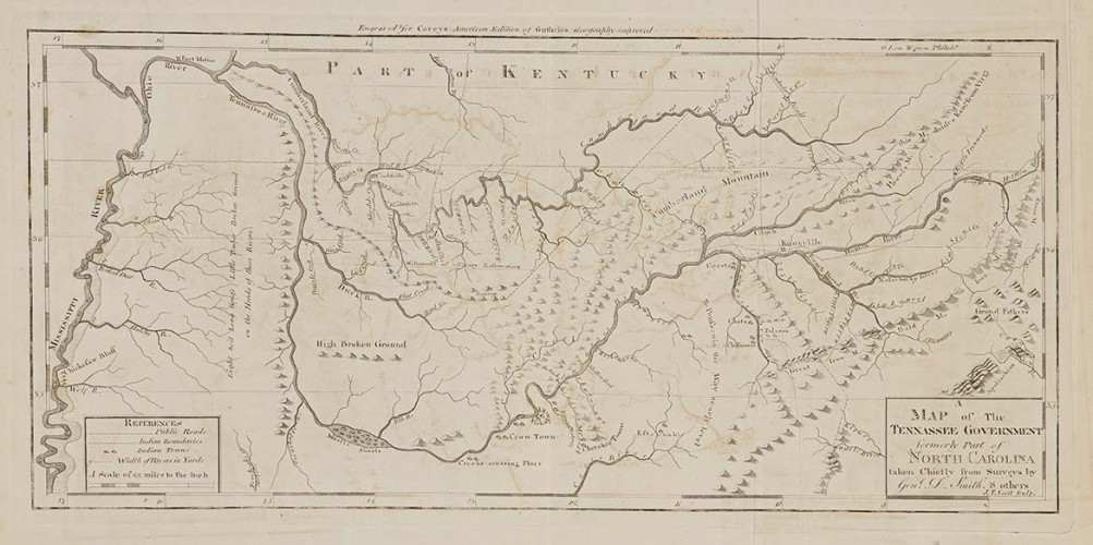 Printed Map of the Tennassee Government