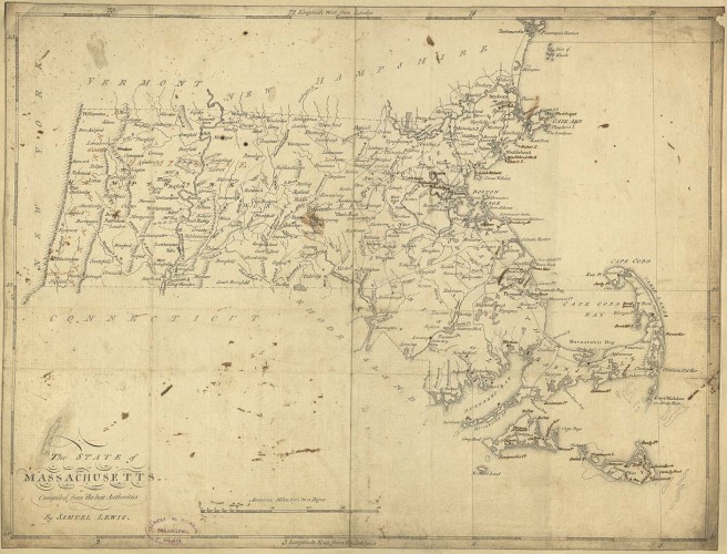 Manuscript Map of Massachusetts