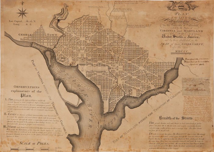 Plan of the city of Washington in the territory of Columbia