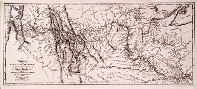 A map of Lewis and Clark’s track