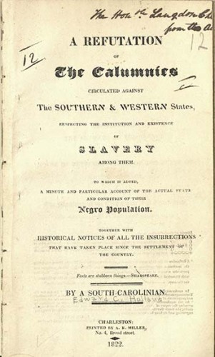 A Refutation of Calumnies Circulated Against the Southern and Western States