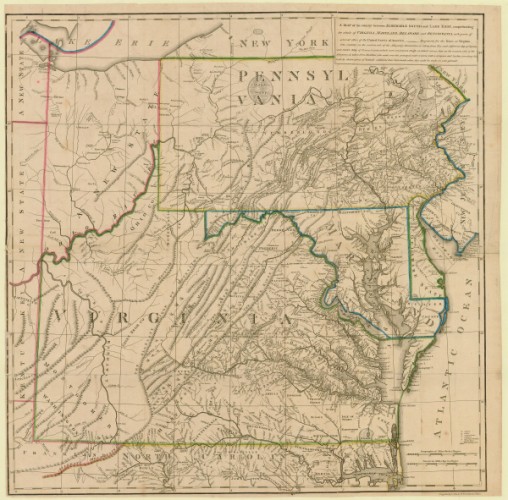 Map from Notes on the State of Virginia