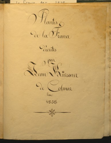 title page of manuscript