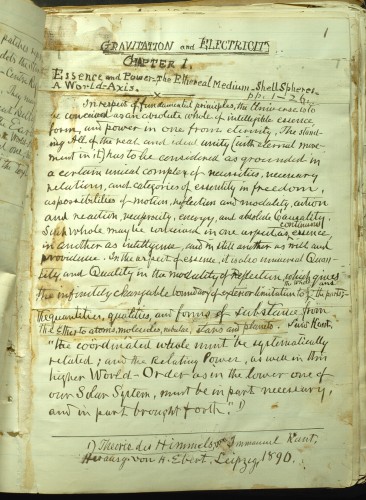 photo of manuscript describing diagram