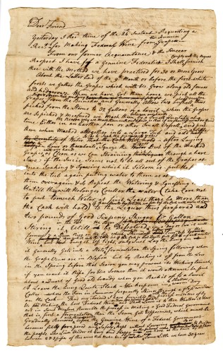 manuscript letter page 1