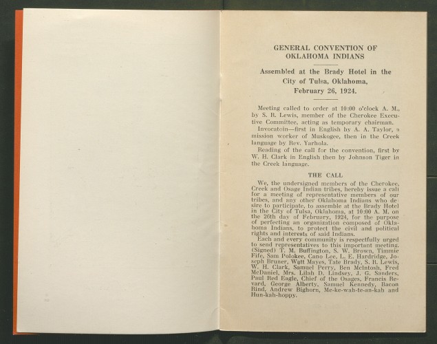 inside pamphlet, first page