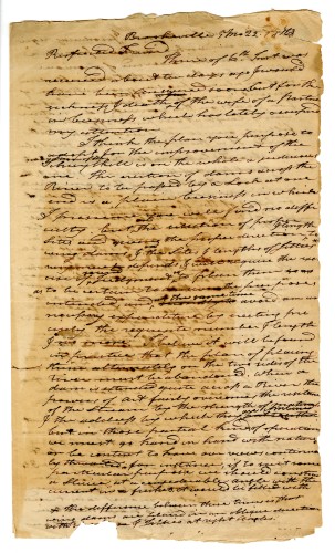 scan of manuscript letter