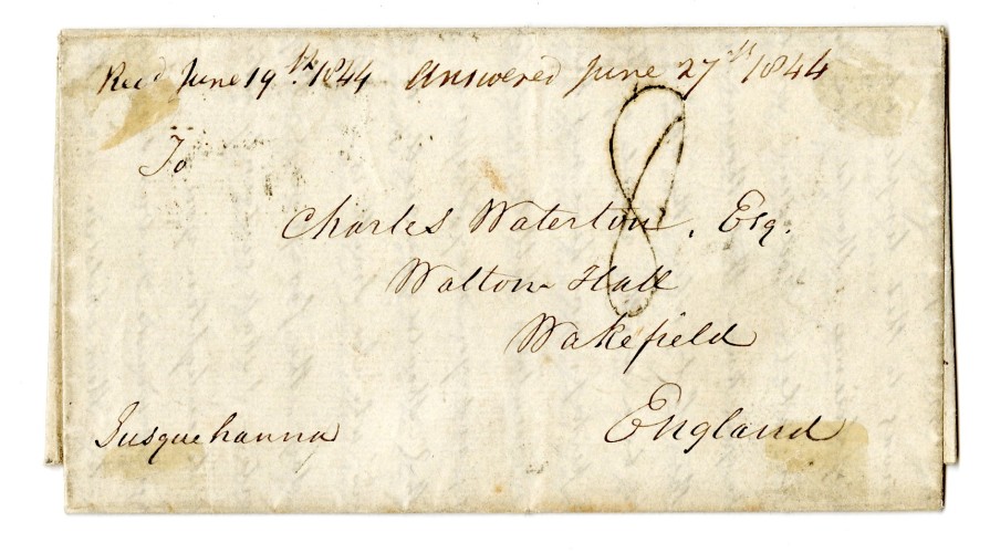 folded letter from 1844