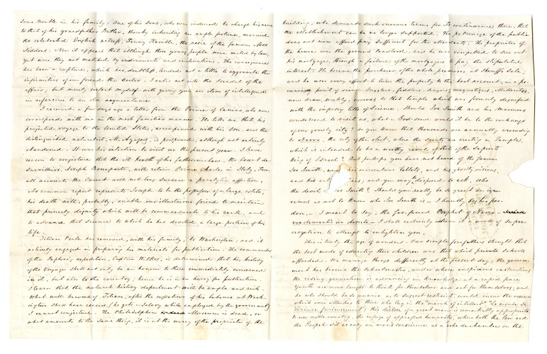 second and third pages of manuscript letter