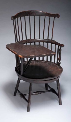 Revolving Windsor Chair with Writing Arm