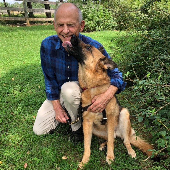 David Tatel and his German Shepherd guide dog, Vixen