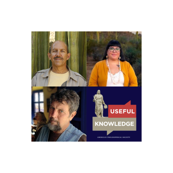 Guest speaker headshots and Useful Knowledge Logo